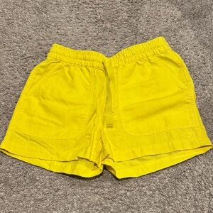 J Crew linen blend yellow shorts XXS